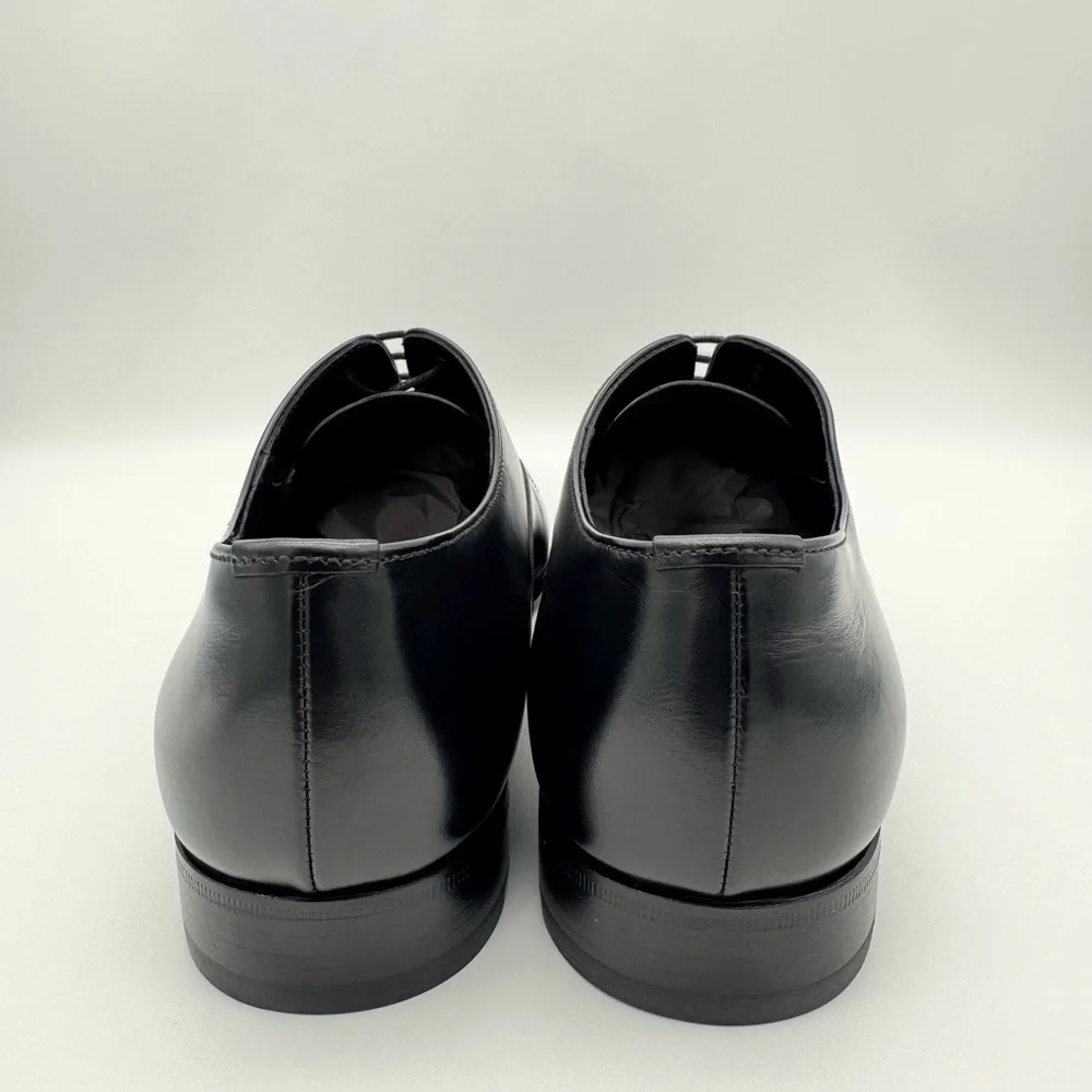 PRADA Black Leather Square Toe Lace Up Shoes UK 8.5 / US 9.5 - Picture 5 of 12